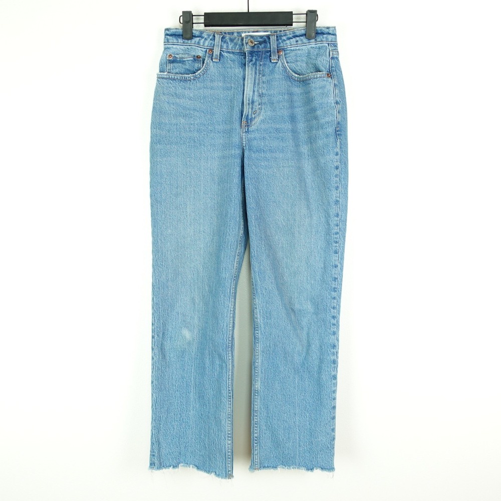 Abercrombie and Fitch Jeans Womens SZ 26/2R Vintage Straight High Rise Raw Hem
